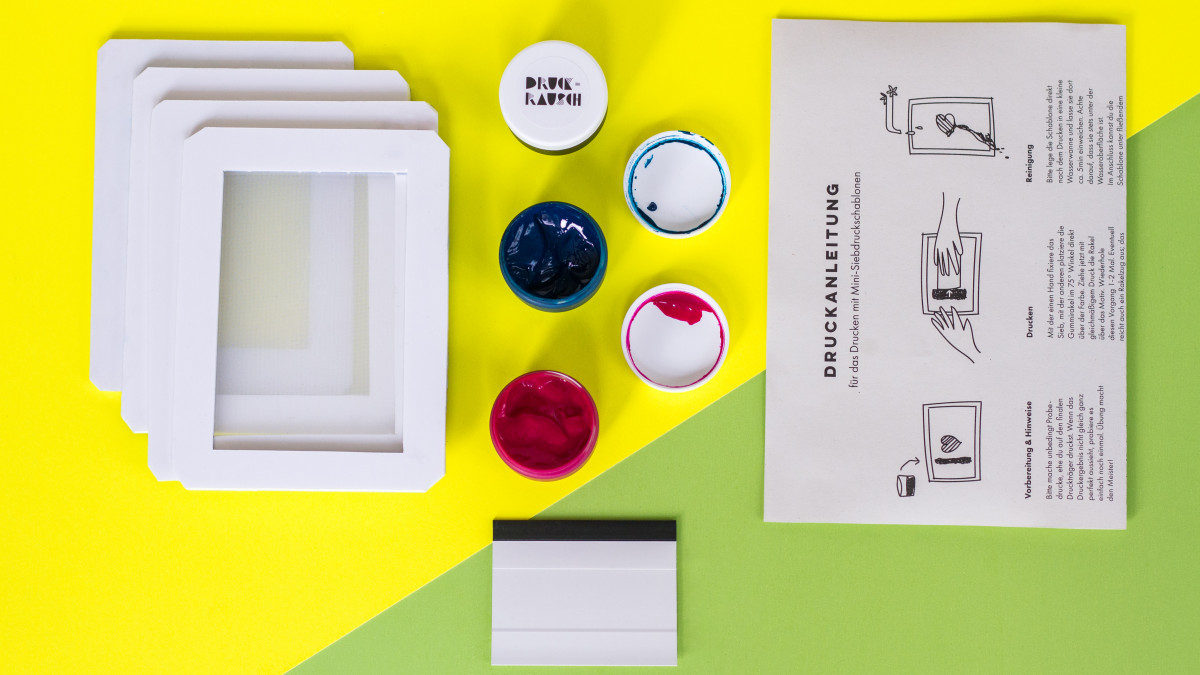 Siebdruck Set 1 Mini in Karton Einsteiger - Siebdruck Komplette Sets -  Lachenmeier Farben AG
